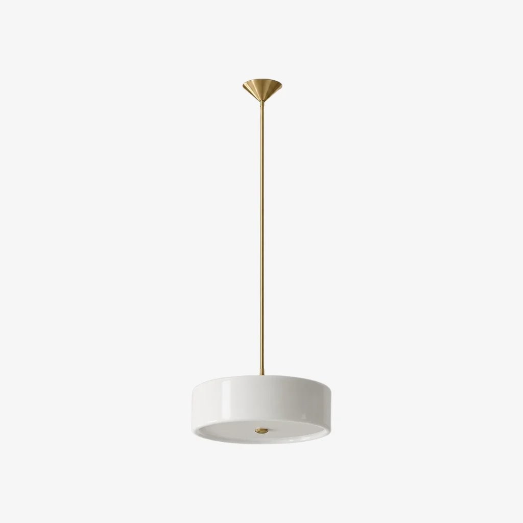 Xavier Modern Glossy Ceramic Drum Pendant Light