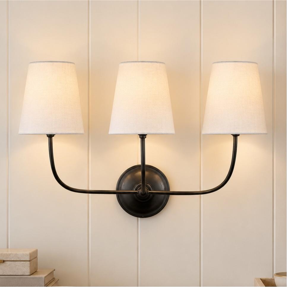 Wrynn 1/2/3 Light Fabric Shade Wall Sconce