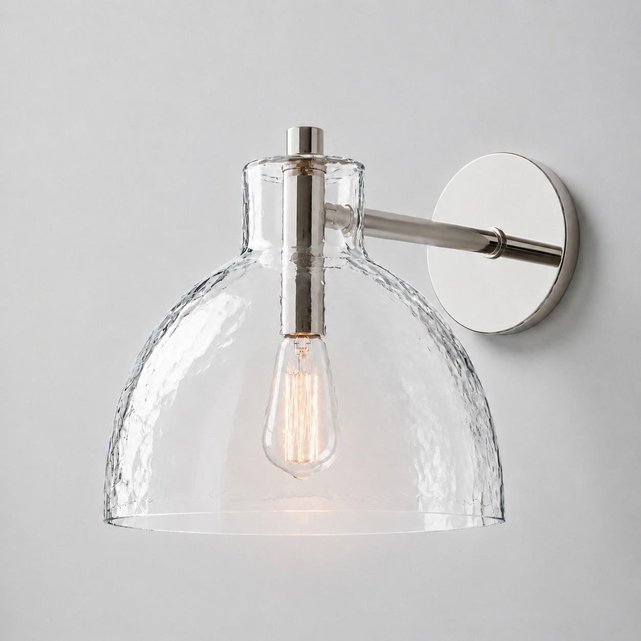 Keen Farmhouse Cooper Recycled Glass Dome Sconce