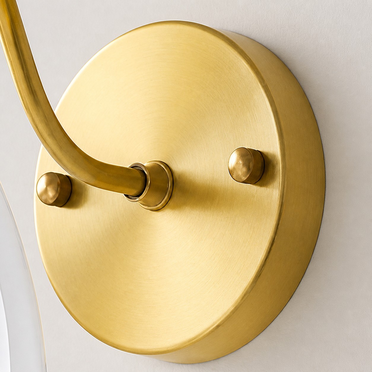 Alaric French Brass And Glass Wall Sconce