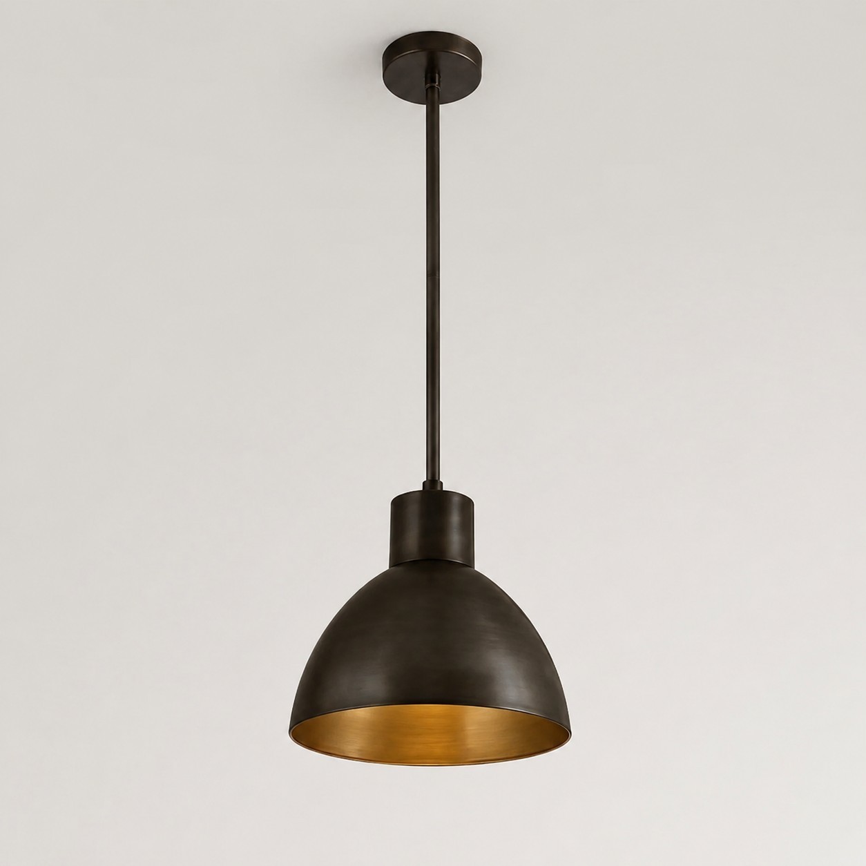 Kaelin Rustic Metal Dome Pendant Light