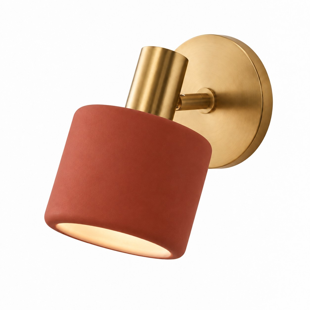 Aura Modern Colorful Adjustable Porcelain Shade Brass Wall Lamp