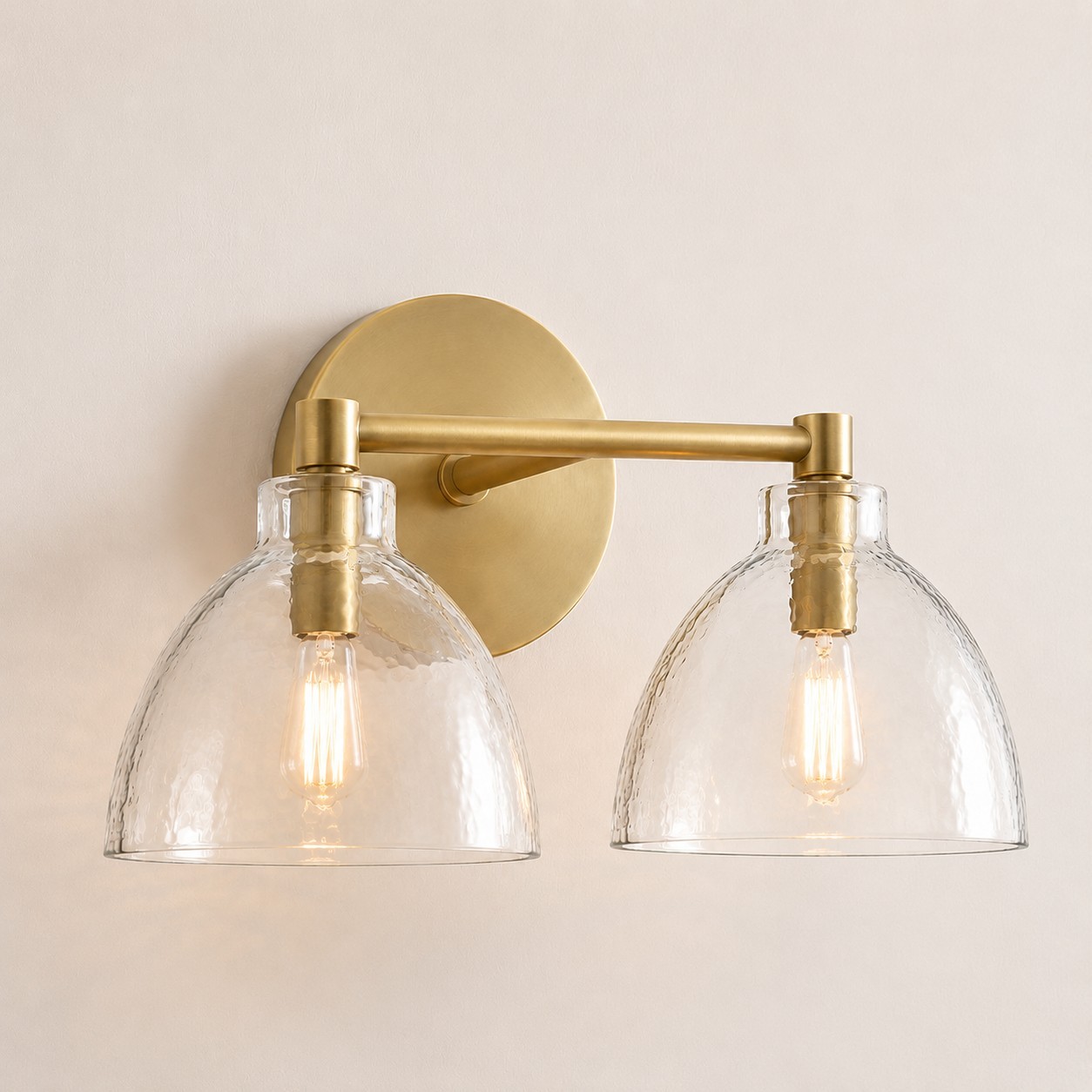 Keen Farmhouse Cooper Recycled Glass Dome Sconce