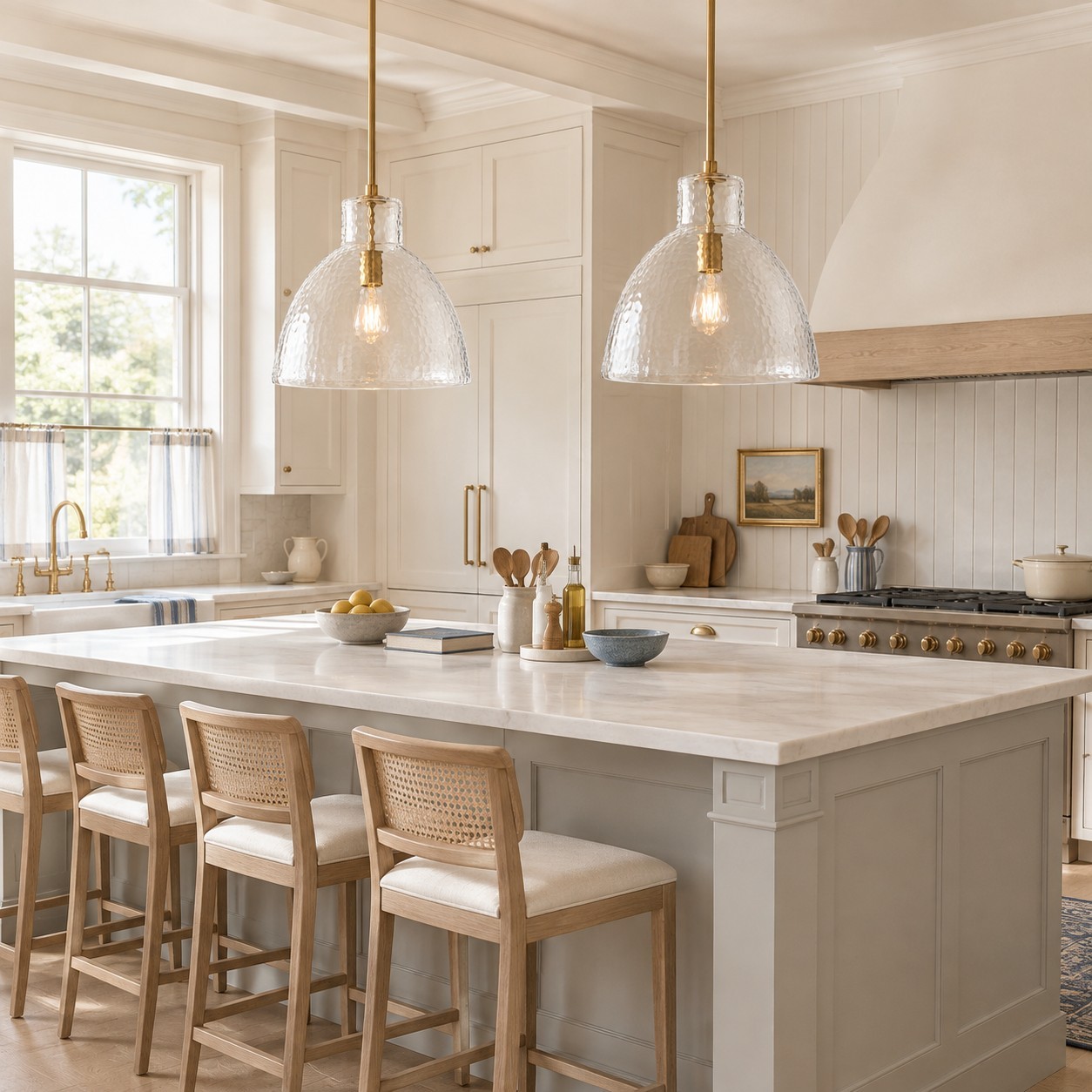 Keen Farmhouse Glass Dome Pendant Light