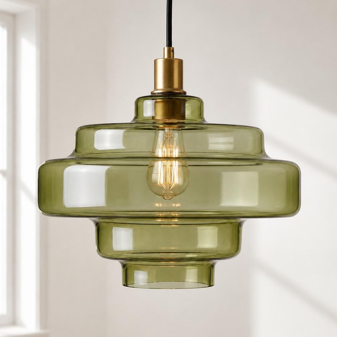Yves Vintage Tiered Glass Pendant Light