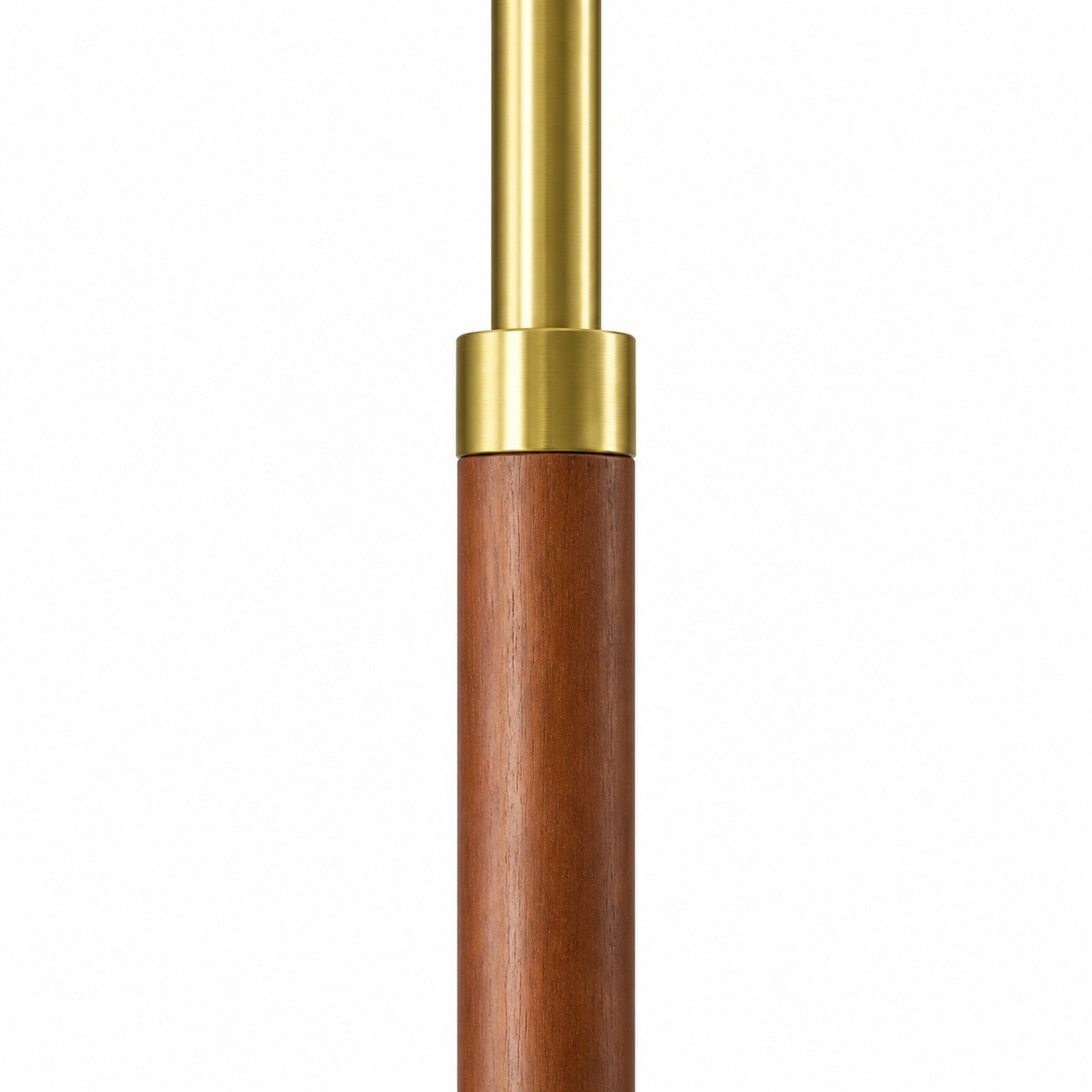 Zaden Vintage Gold Linen Shade Floor Lamp