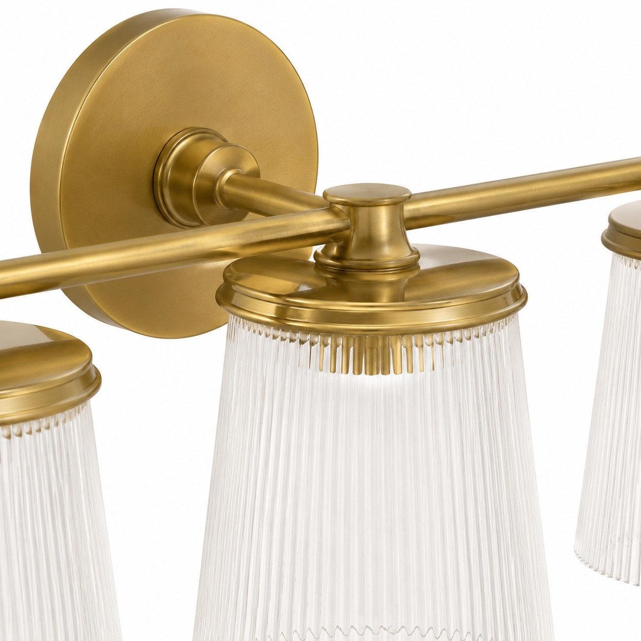 Margot Farmhouse Ribbed Glass 1/2/3 Lights Vanity Wall Sconce