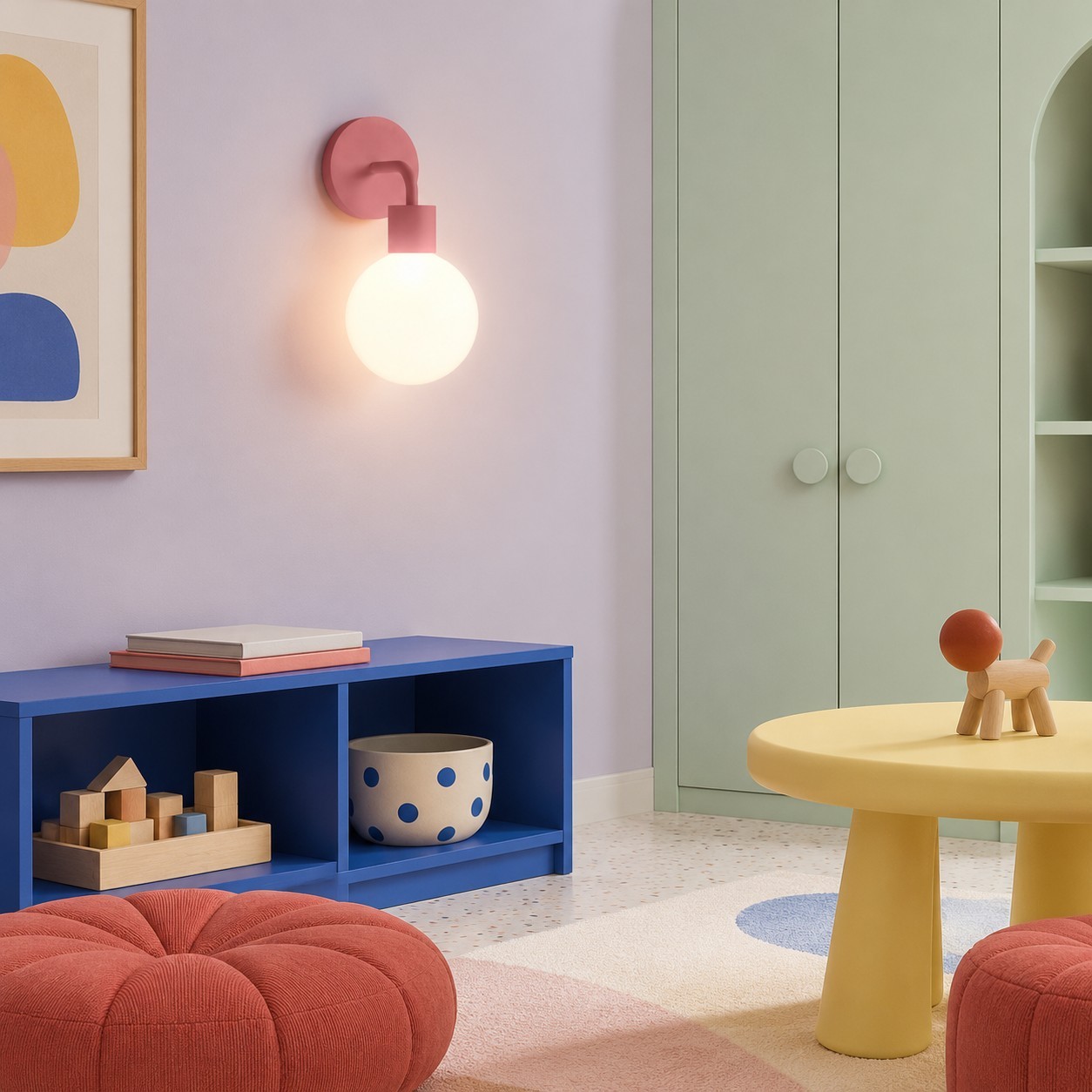 Tessa Modern Rechargeable Colorful Wall Light