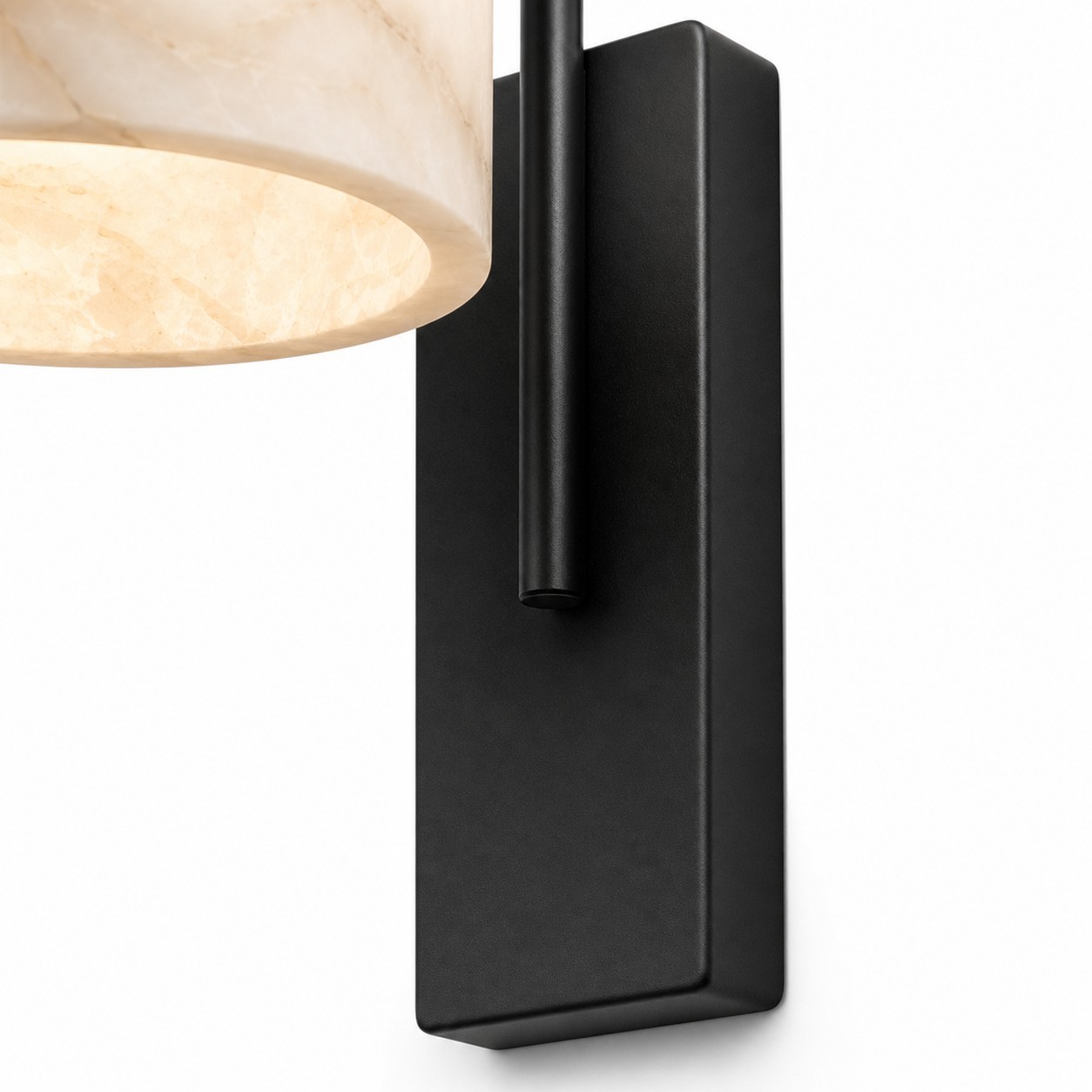 Elliot Wabi Sabi Travertine Wood Cylinder Wall Light