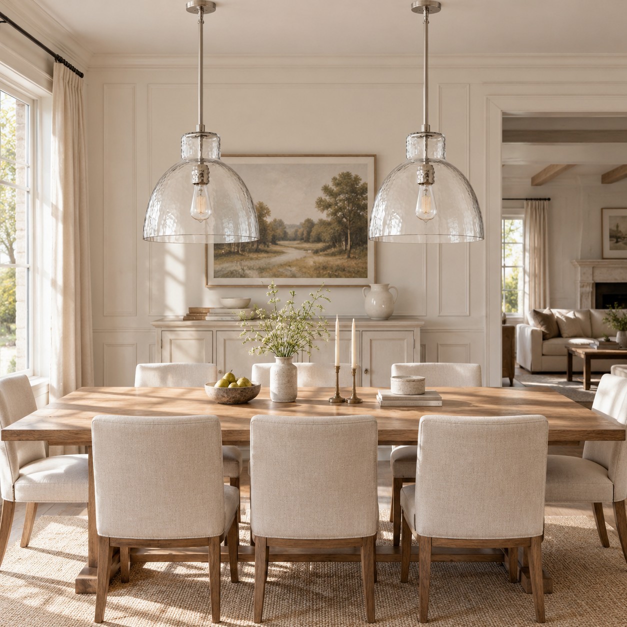Keen Farmhouse Glass Dome Pendant Light