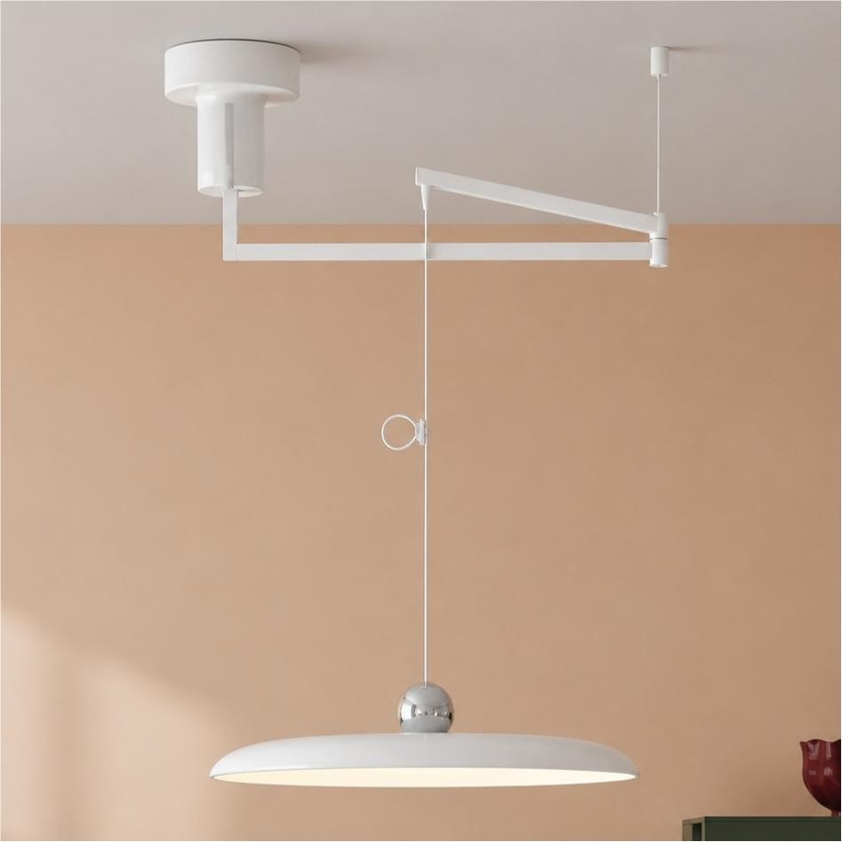 Delphin Colorful Swing Arm Flying Saucer Pendant Light