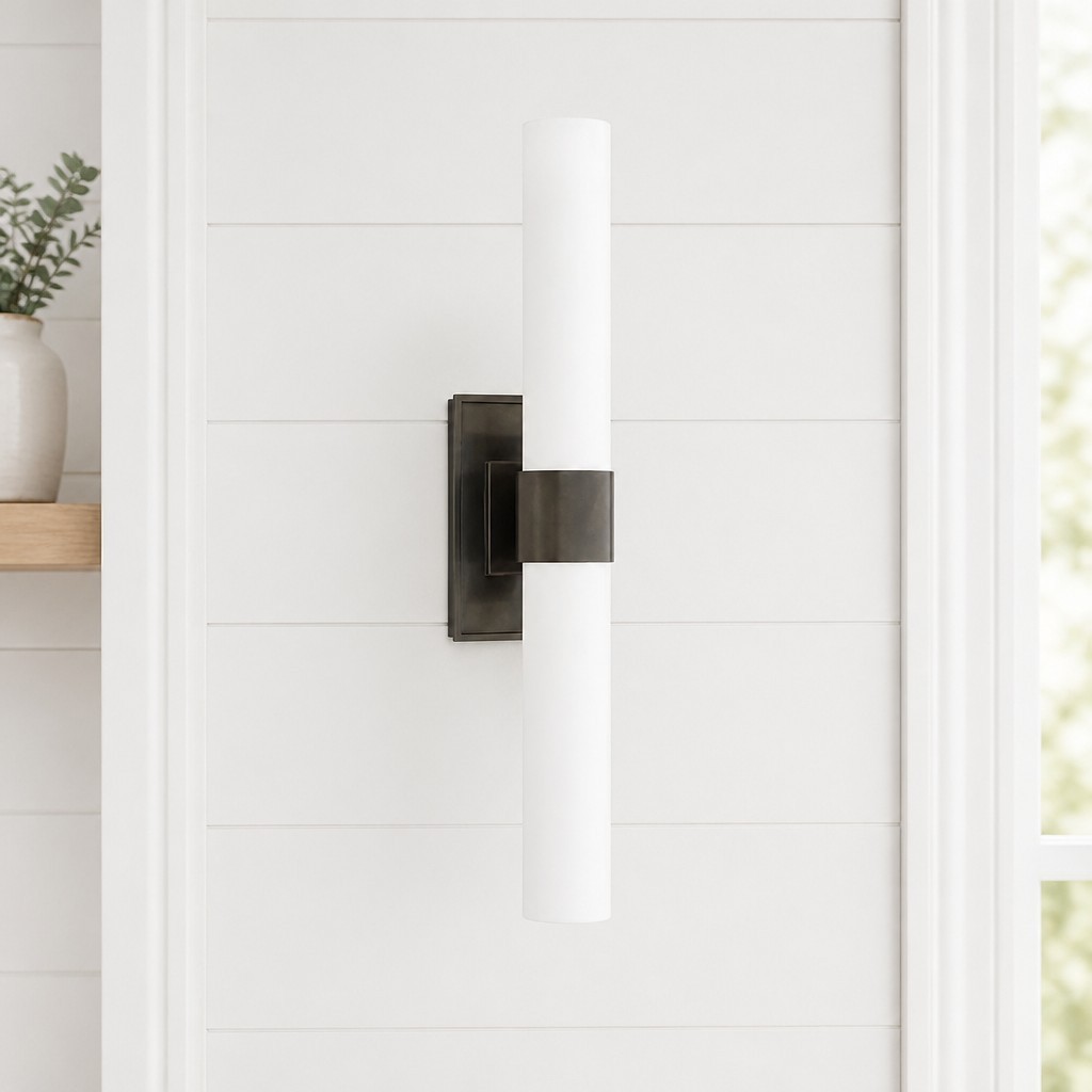 Zinnia Glass Tube Double Wall Mounted Light