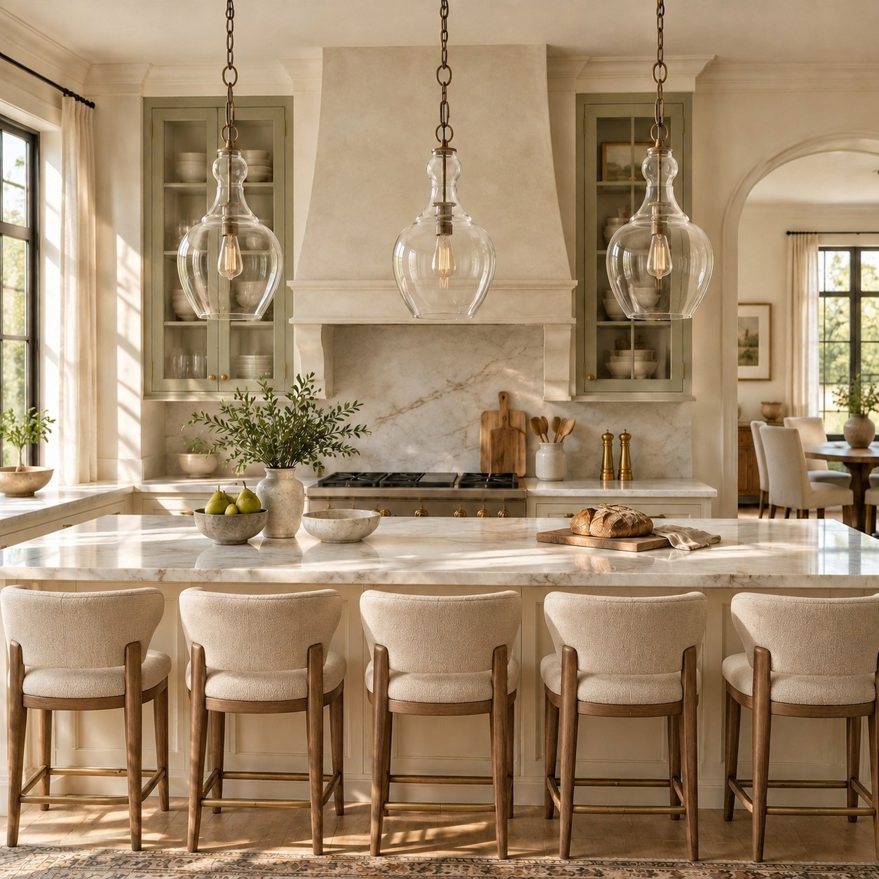 Yates Industrial Clear Glass Pendant Light