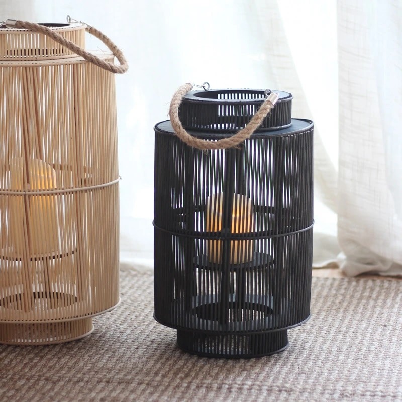 Bhavna Mirabel Japanese Indoor Outdoor Bamboo Floor Lanterns