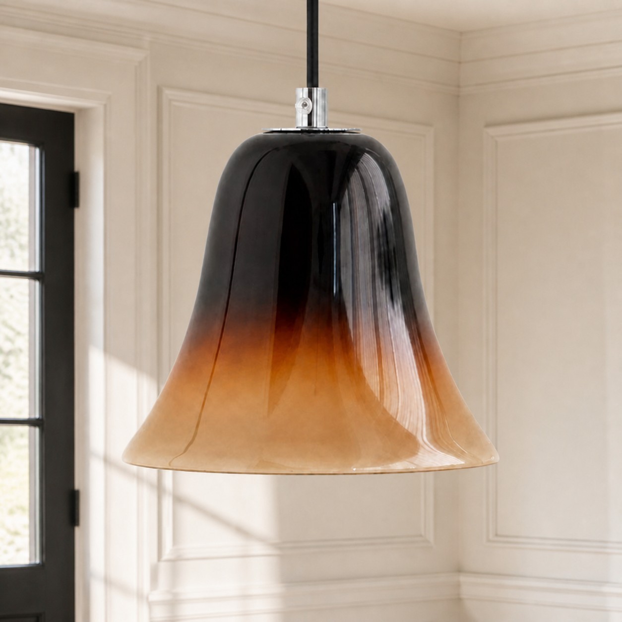 Lucas Modern Gradient Bell-Shaped Glass Single Pendant Light