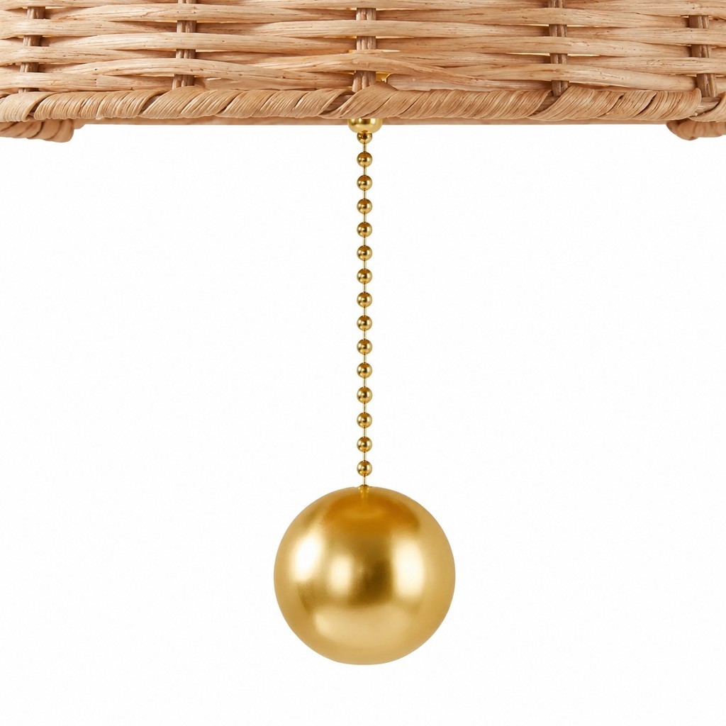 Elise Wabi-shabi Woven Rattan Wall Sconce