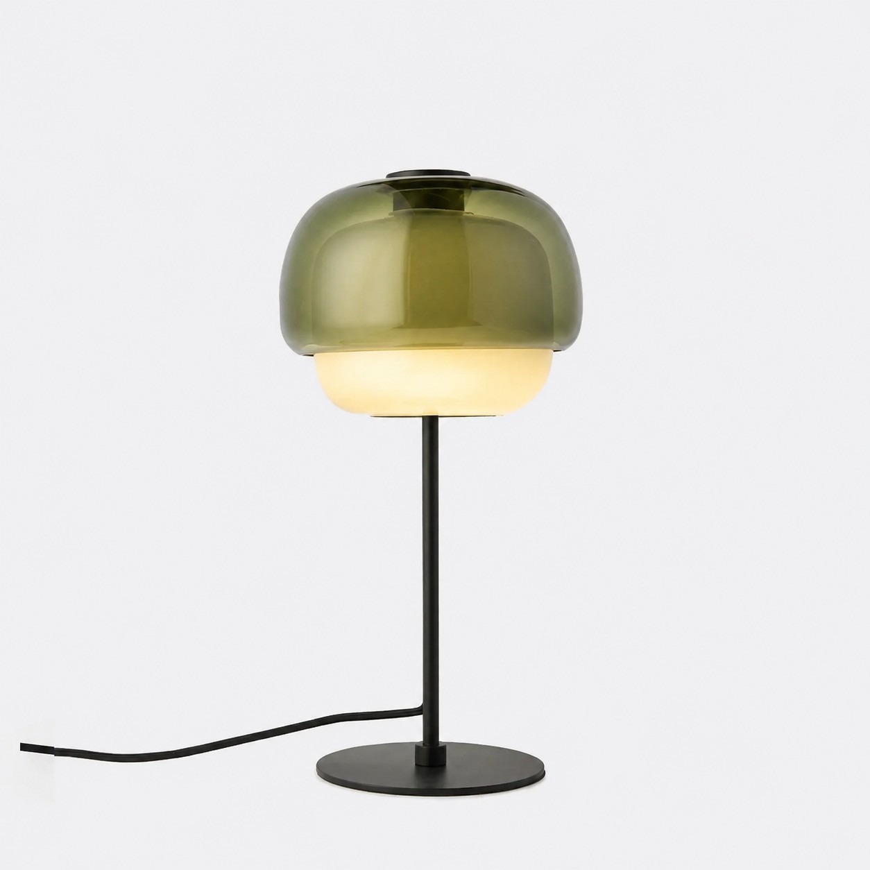 Xyndrae Modern Nordic Double-Layered Tinted Glass Table Lamp