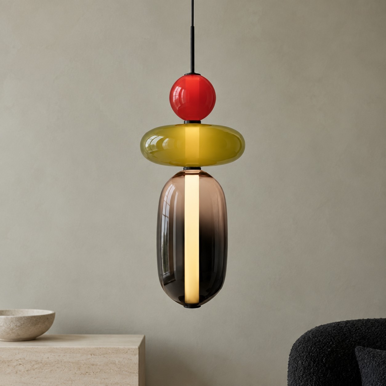 Caterina Modern Colorful Candied Glass Pendant Light