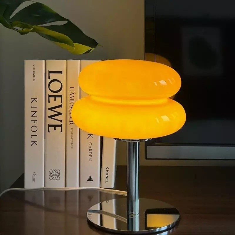 Josie Cream Glass Bauhaus Style Table Lamp