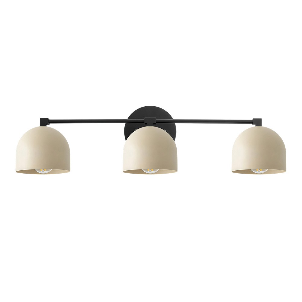 Astair Nordic Metal Deep Dome Vanity Wall Sconce in Rustic Brass