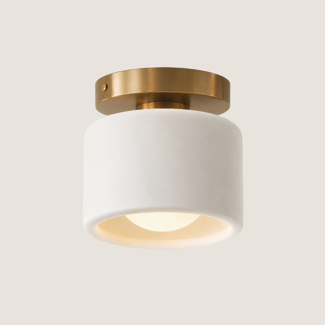 Aura Modern Porcelain Flush Mount Ceiling Light