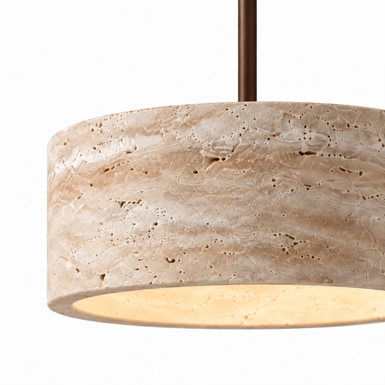Gilbert Modern Shatter-Resistant Travertine-Look Linear Pendant Light