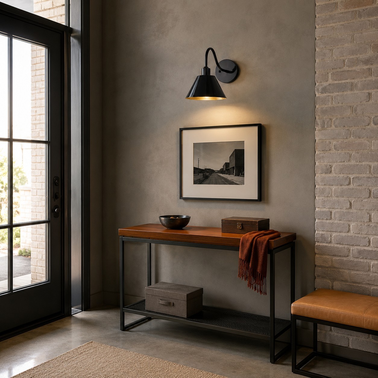 Ferm Minimalist Industrial Tapered Sconce