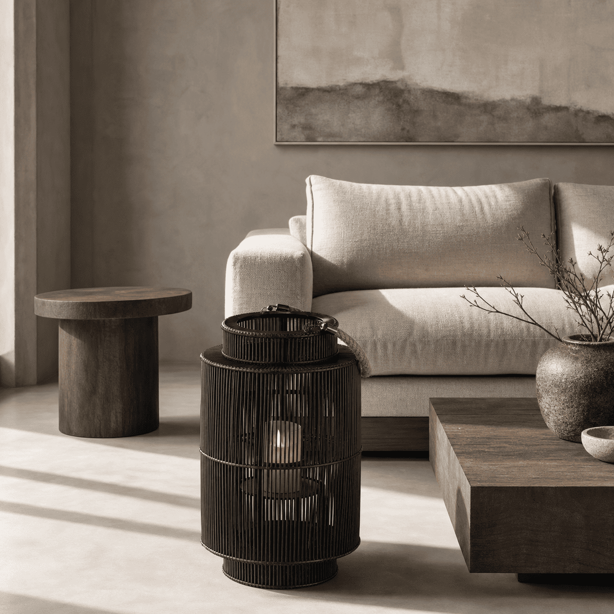 Bhavna Mirabel Japanese Indoor Outdoor Bamboo Floor Lanterns