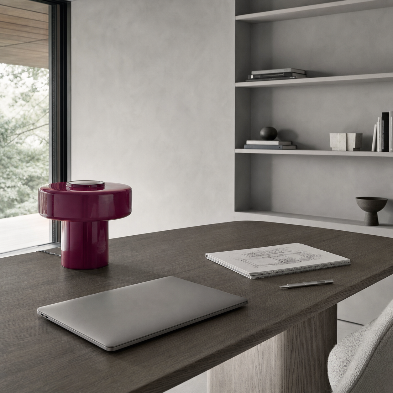 Aetheris Modern Colorful Glass Mushroom Table Lamp