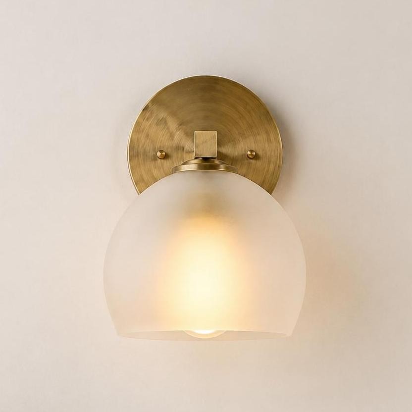 Conrad Vintage 3 Light Bellflower Glass Wall Sconce