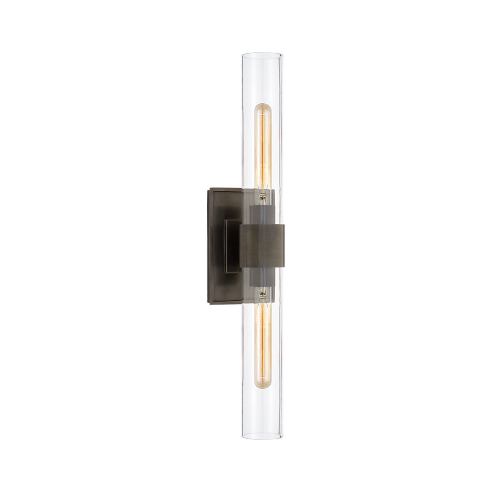Zinnia Glass Tube Double Wall Mounted Light