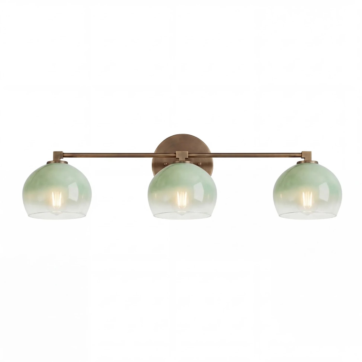 Conrad Vintage 3 Light Bellflower Glass Wall Sconce