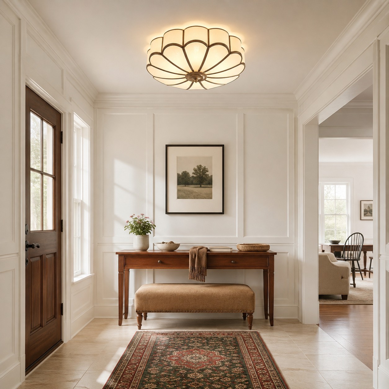 Eldor Gold Flower Shape Glass Recessed Ceiling Light