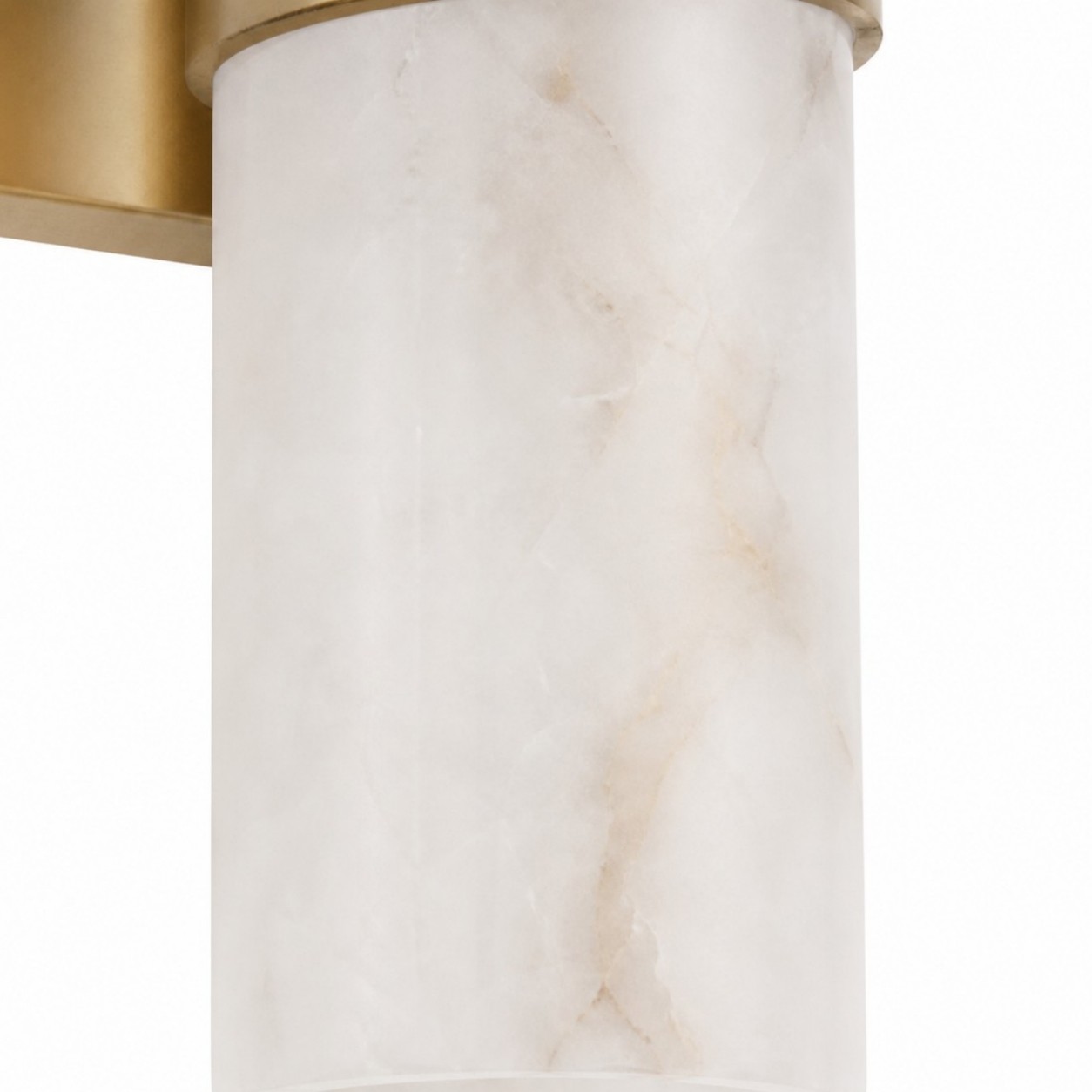 Tobias Modern Vertical Alabaster Tube Wall Sconce
