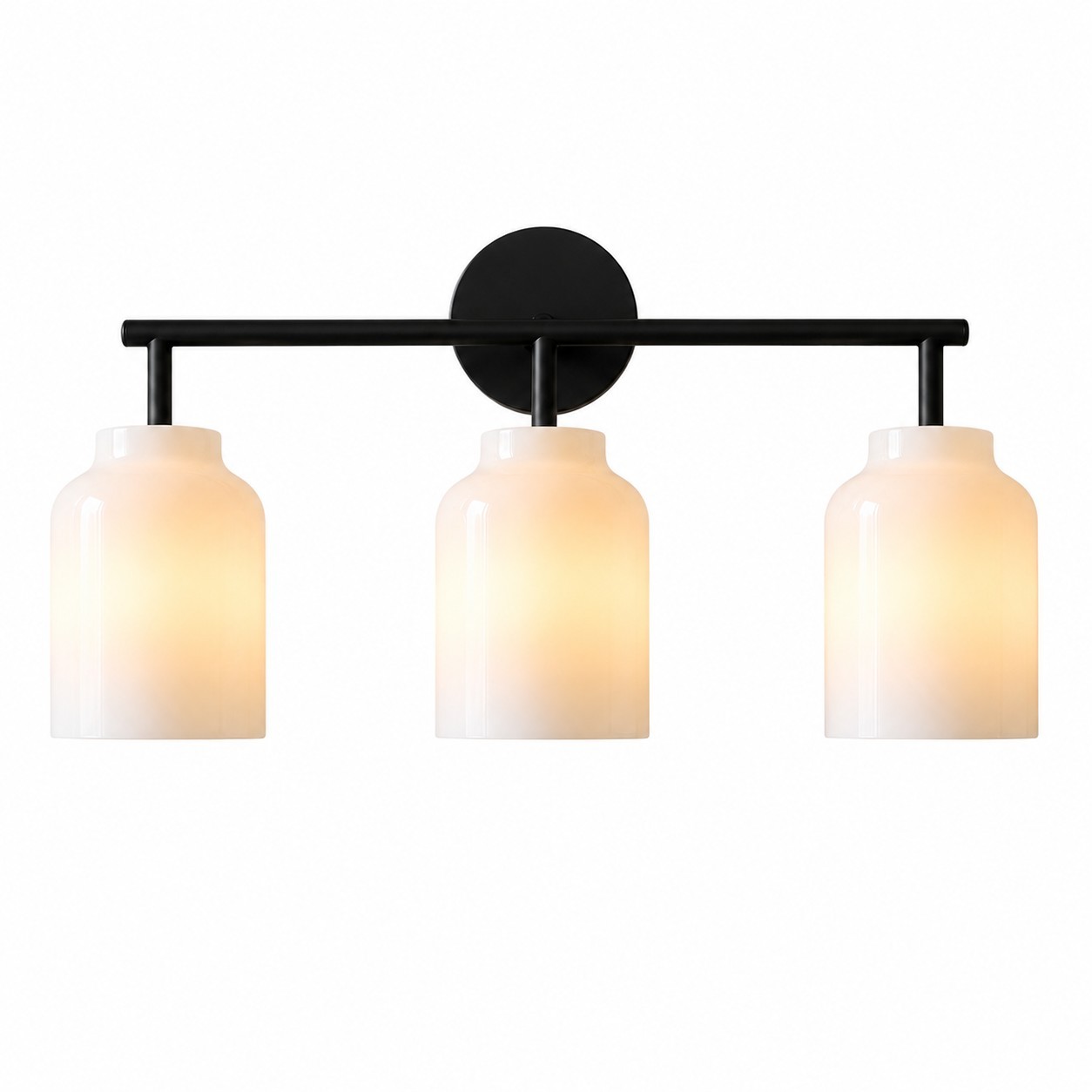 Drilon Modern 3-Light Milk Glass Bathroom Sconce