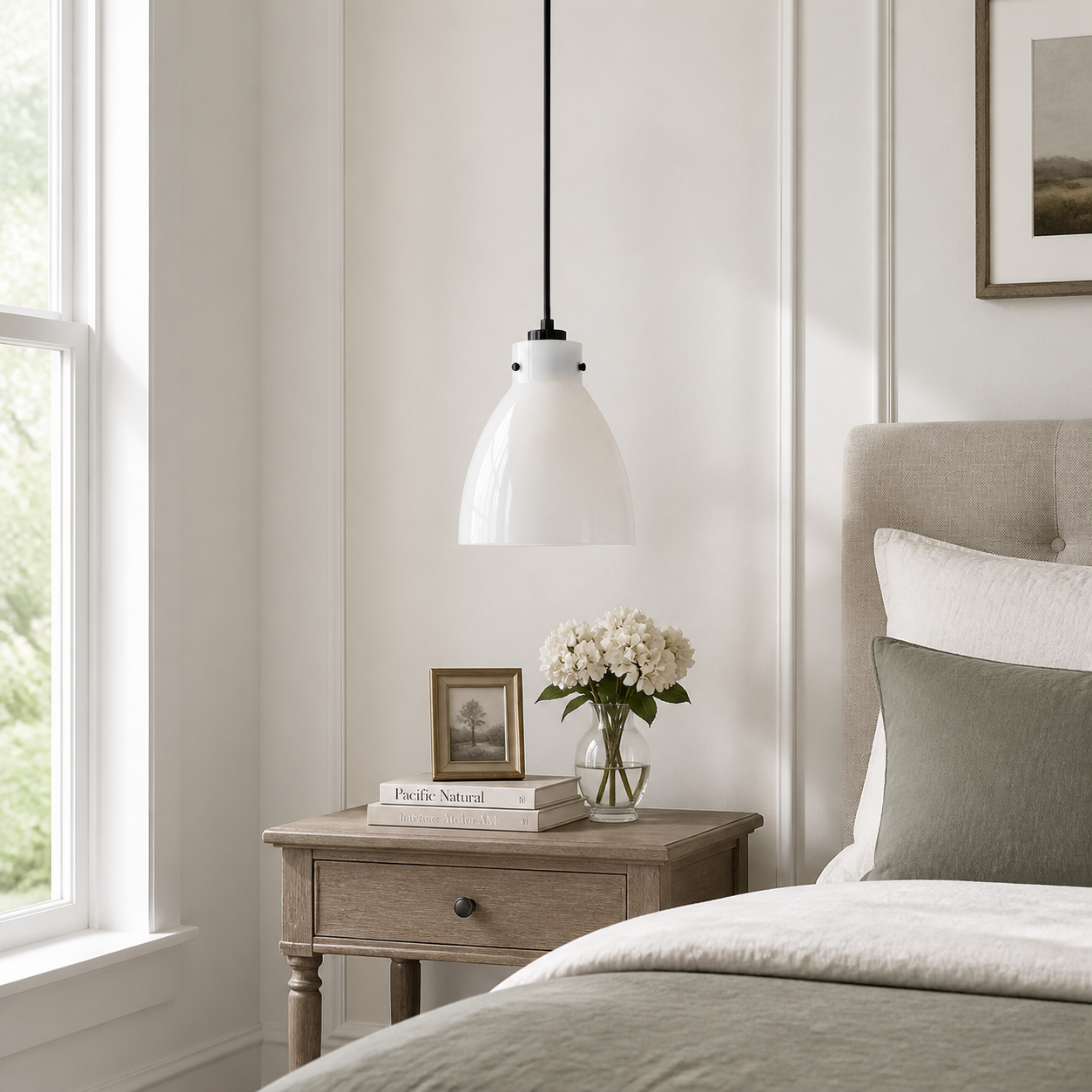 Stellan Vintage Glass Bell Pendant Light