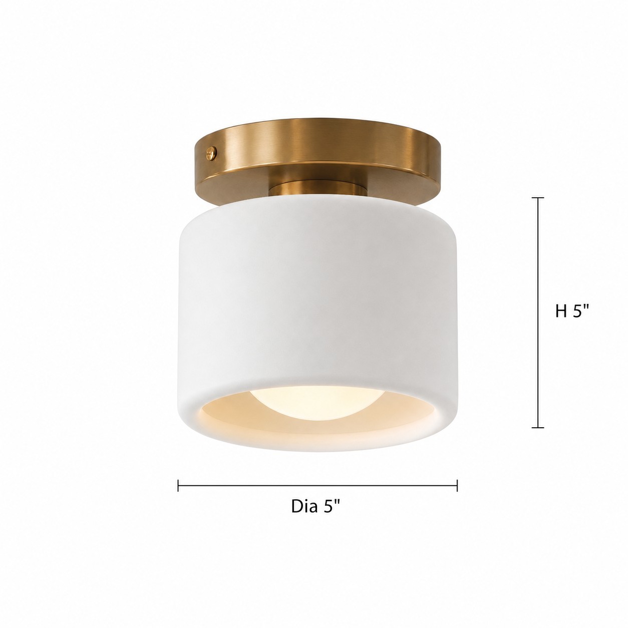 Aura Modern Porcelain Flush Mount Ceiling Light