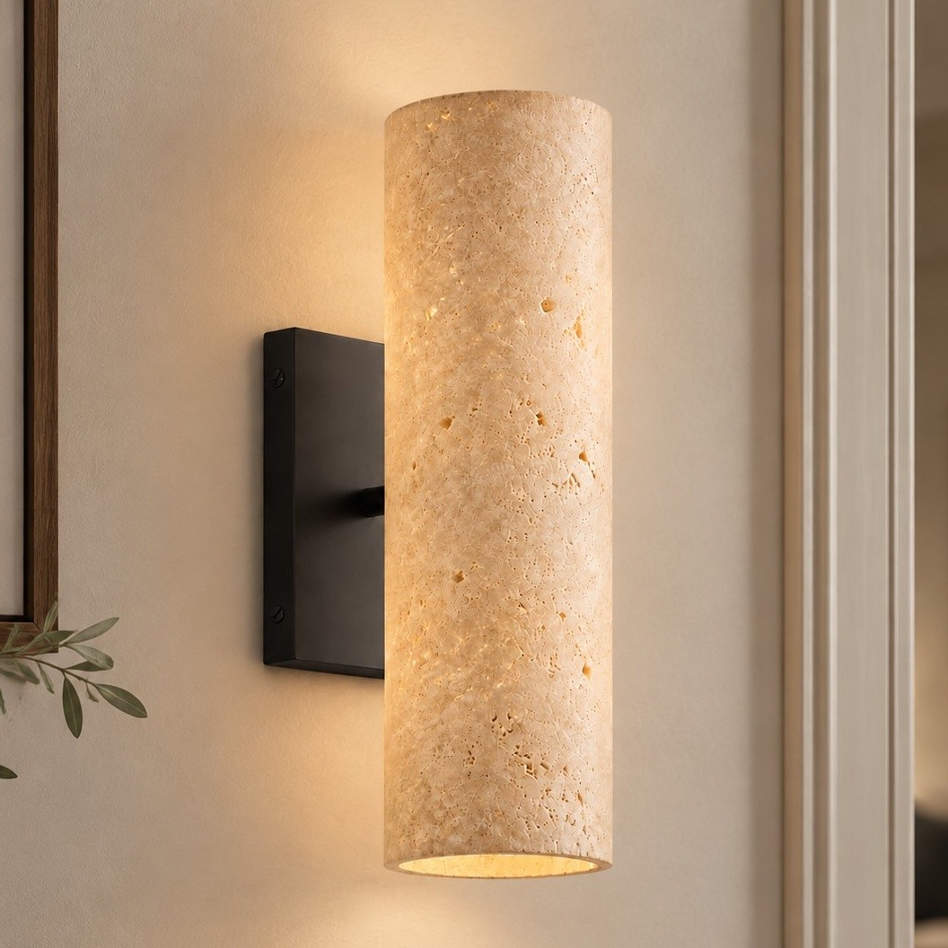 Yorix Modern Vertical Cylinder Tube Metal Finish Wall Light