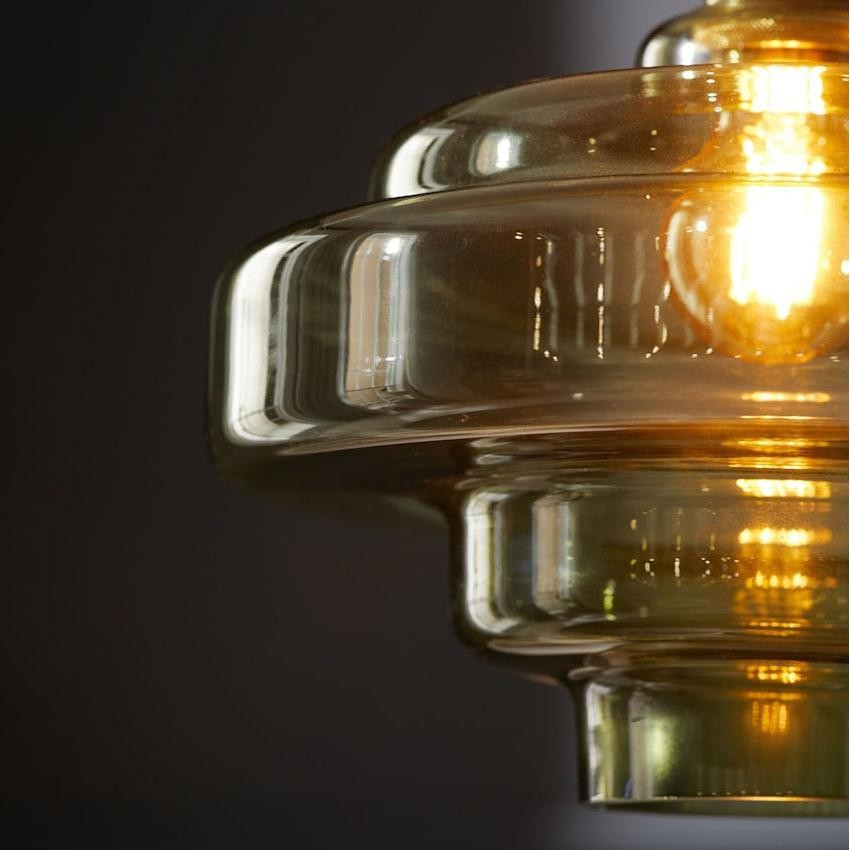 Yves Vintage Tiered Glass Pendant Light