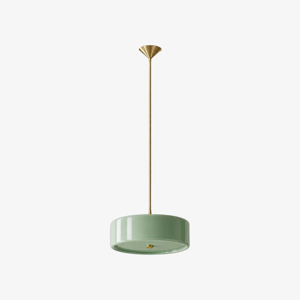 Xavier Modern Glossy Ceramic Drum Pendant Light