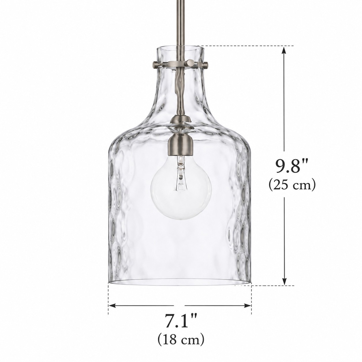 Tydon Minimalist Water Ripple Glass Pendant Light