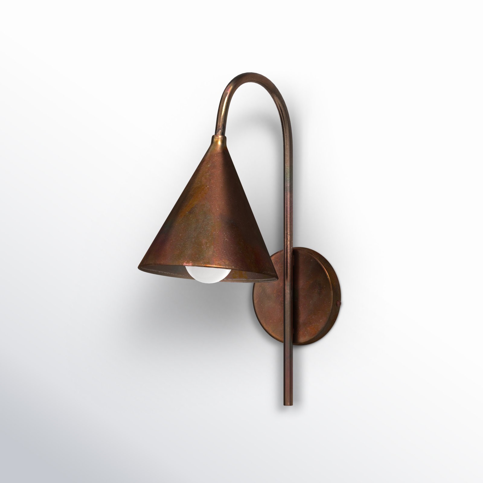 Maelle Vintage Industrial Metal Cone Sconce