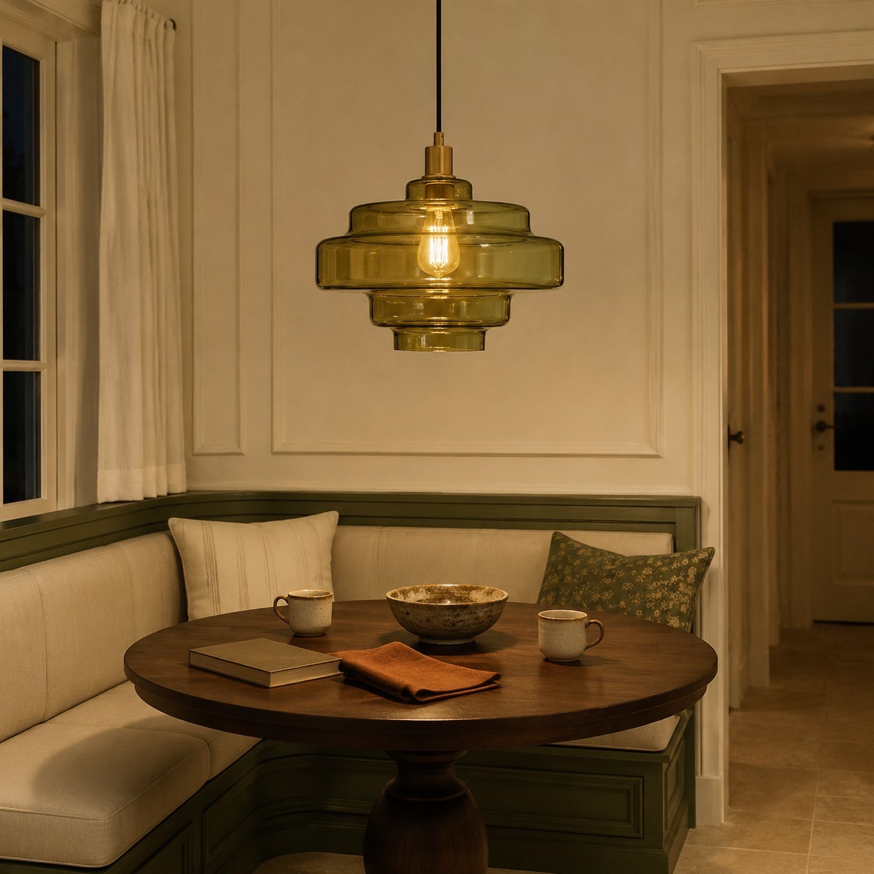 Yves Vintage Tiered Glass Pendant Light
