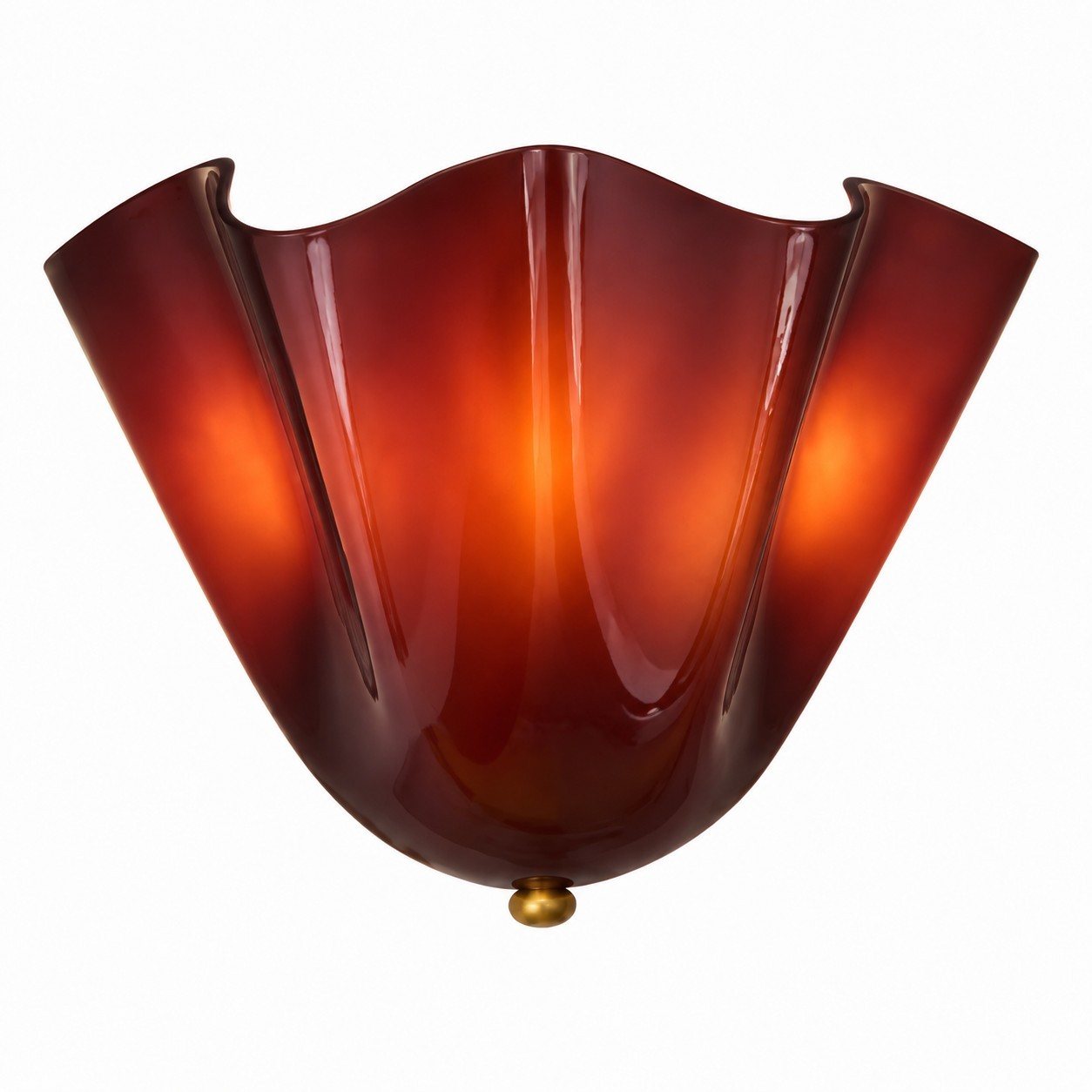 Kyrintha Mid-Century Skirt Shell Glass Fazzo Petalia Wall Sconce