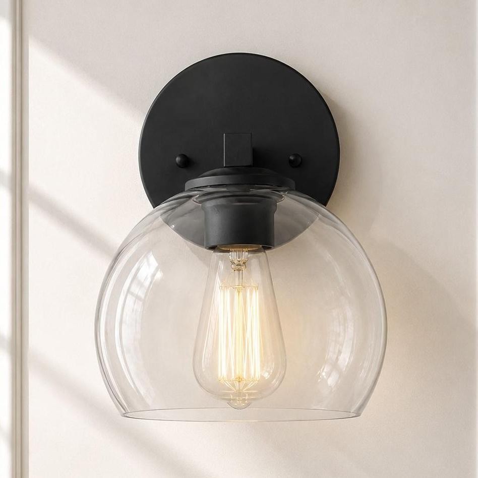 Conrad Vintage 3 Light Bellflower Glass Wall Sconce