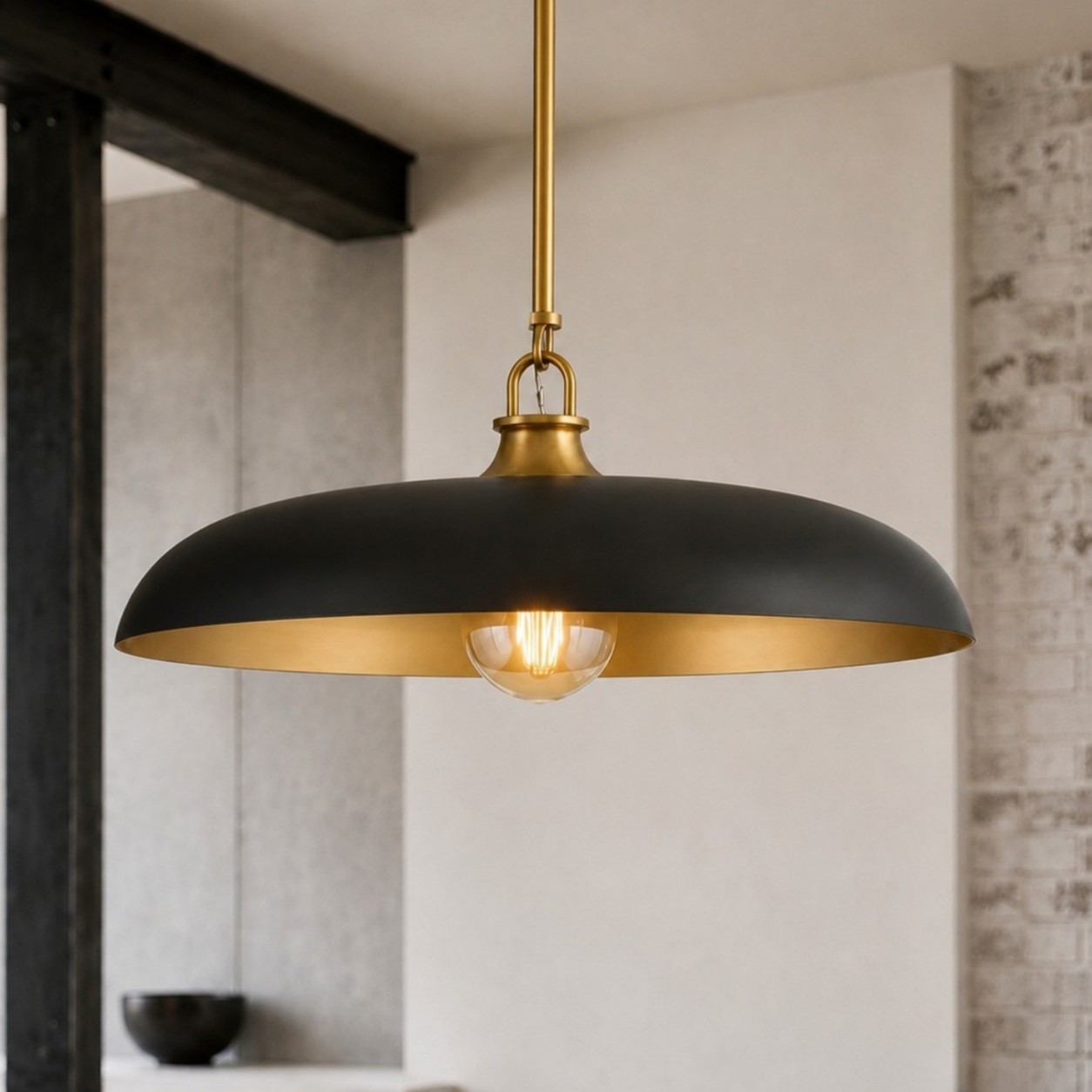 Leila Industrial Rustic Bronze Cone Shade Pendant Light