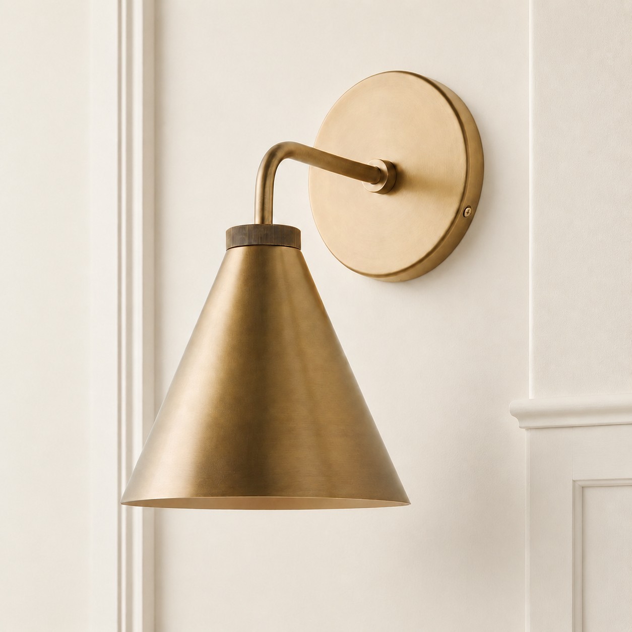 Kaelen Retro Cooper Cone Sconce Light