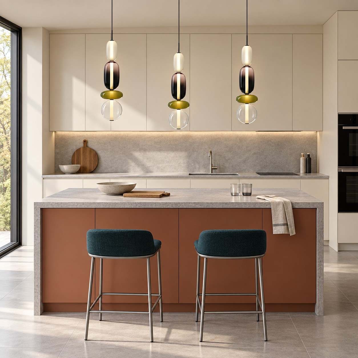Caterina Modern Colorful Candied Glass Pendant Light