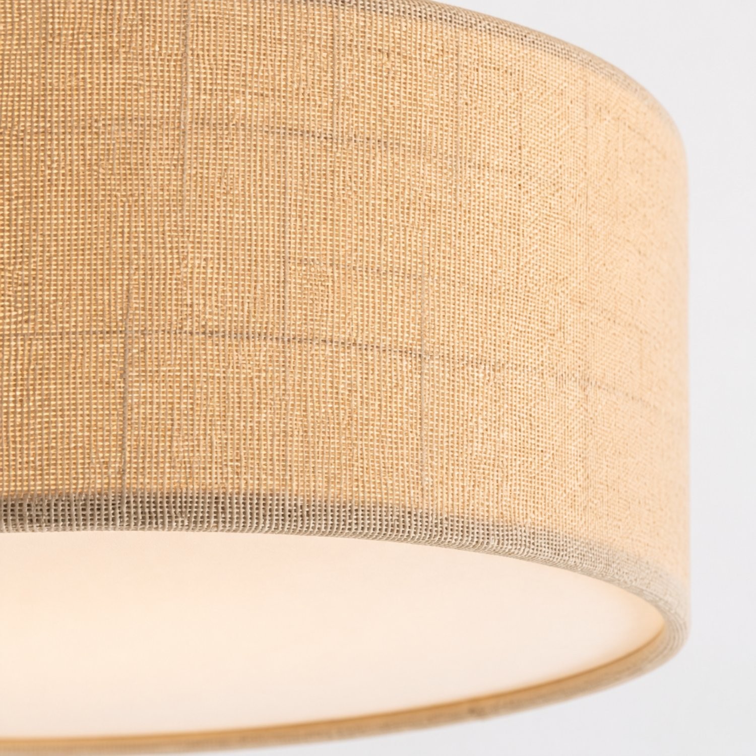 Toren Modern Linen Fabric Drum Flush Mount Ceiling Light