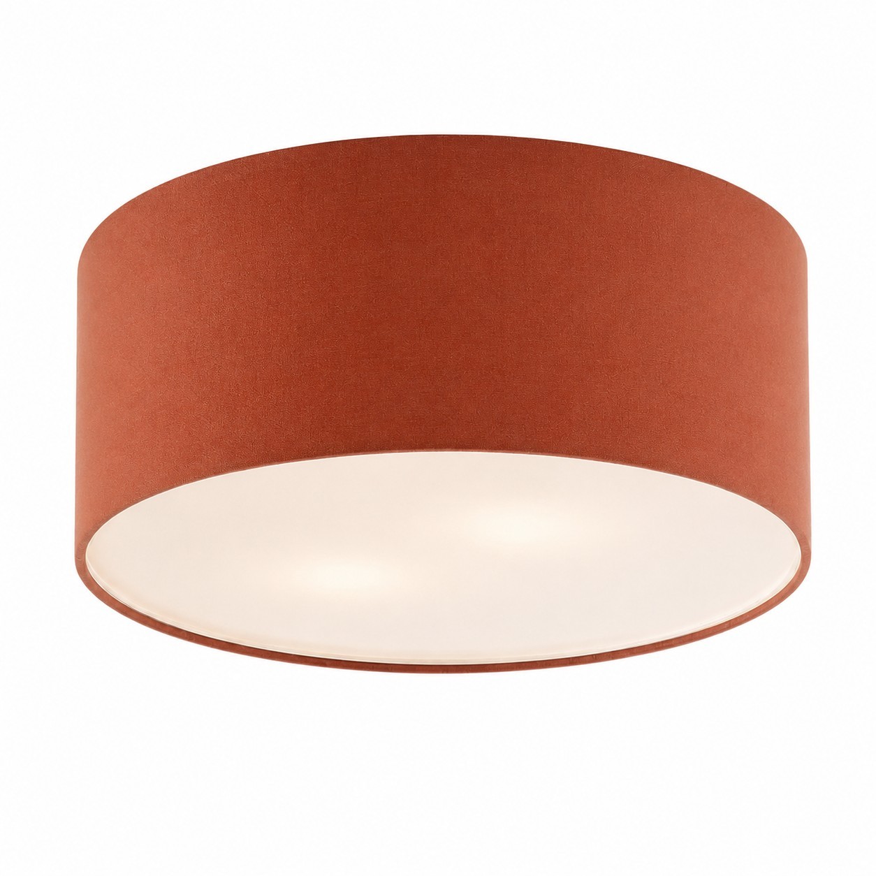 Toren Modern Linen Fabric Drum Flush Mount Ceiling Light